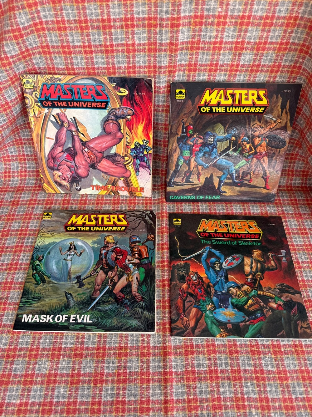 Vintage 1983-84 Masters of the Universe Golden Books lot of 4 He-Man Skeletor